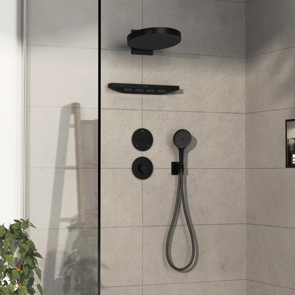 Hansgrohe ShowerSelect Comfort S, termostat pod omietku, čierna matná, HAN-15559670
