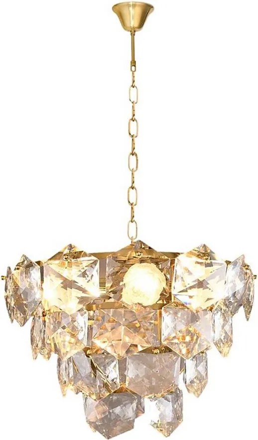 Krištáľový luster na reťazi DIANA 6xE14/40W/230V zlatá