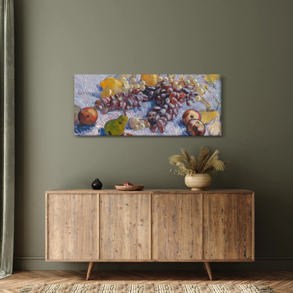 Obraz - Vincent van Gogh, Grapes, Lemons, Pears, and Apples, reprodukcia (120x50 cm)
