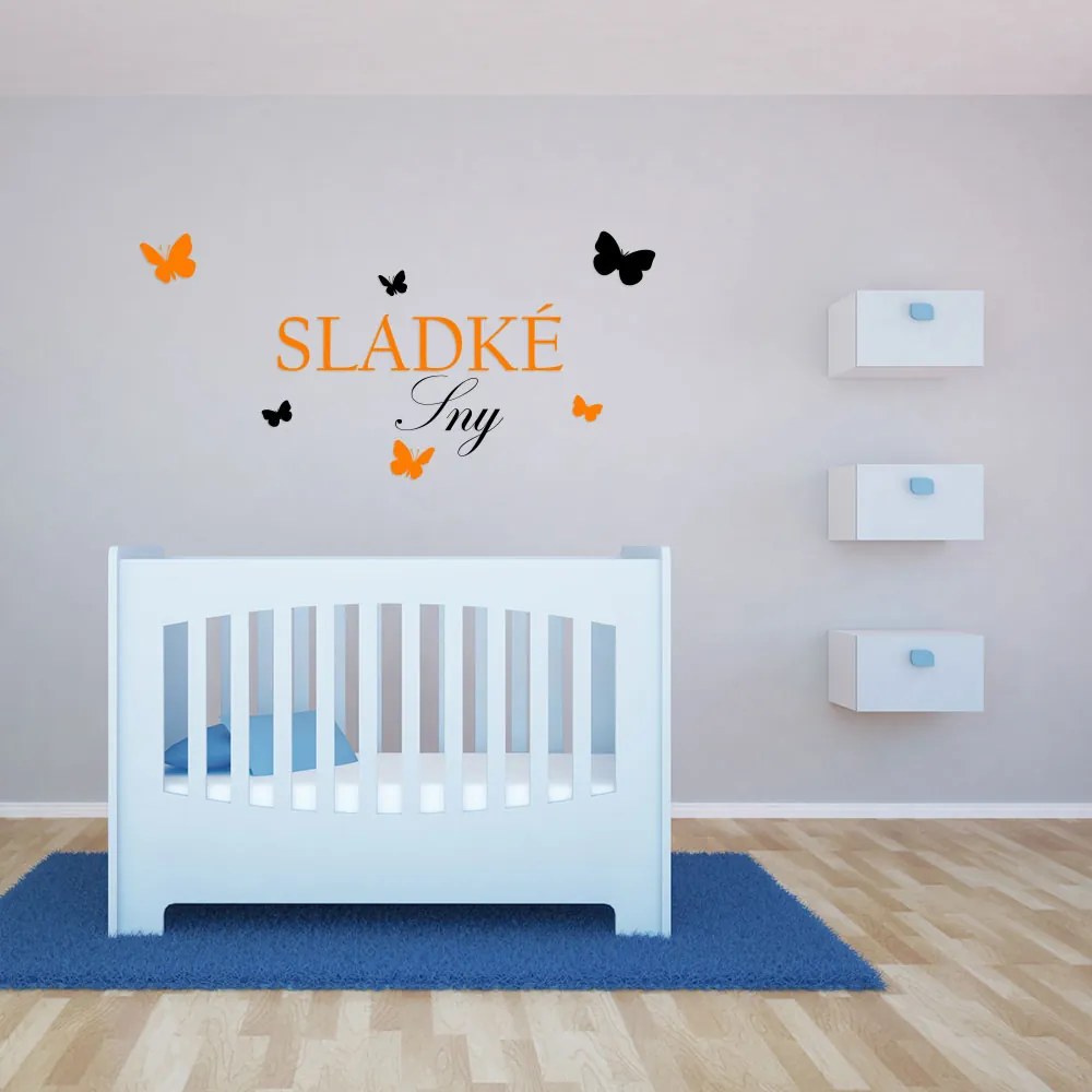 GLIX Sladké sny - samolepka na stenu Čierna a červená 120 x 60 cm