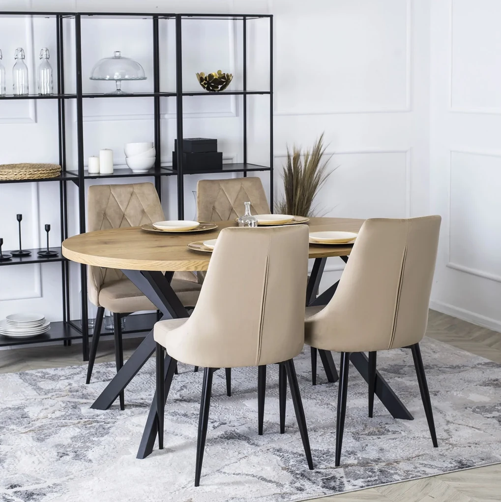 PROXIMA.store - Čalúnená jedálenská stolička CORK FARBA: béžová