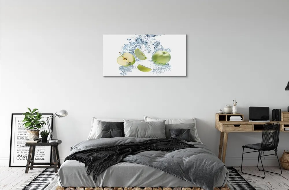 Obraz plexi Voda jablko nakrájaný 100x50 cm