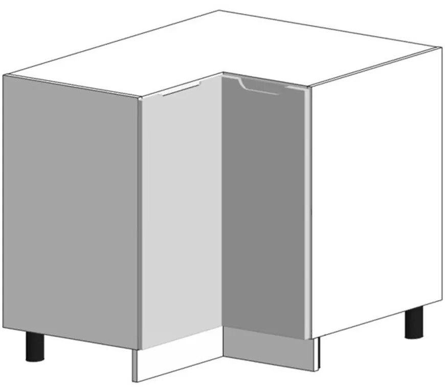 Kuchynská skrinka Zoya Drp Pl Svetlo šedá mat/biely
