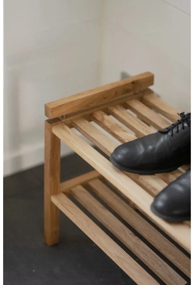 Skrinka na topánky z dubového dreva v prírodnej farbe Confetti – Rowico