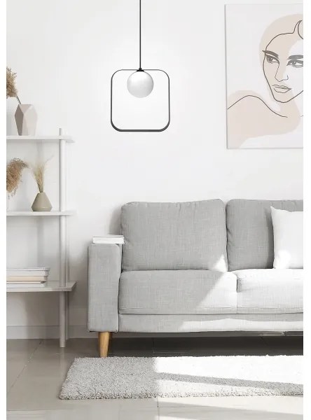 Luster na lanku TULA 1xG9/28W/230V hranatý čierna