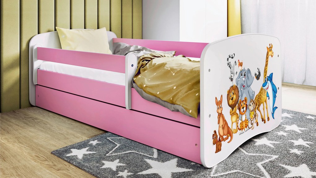 XXXLutz POSTEĽ PRE DETI A MLÁDEŽ 80/160 cm, biela, pink MID.YOU - Detské izby - 00214200024J