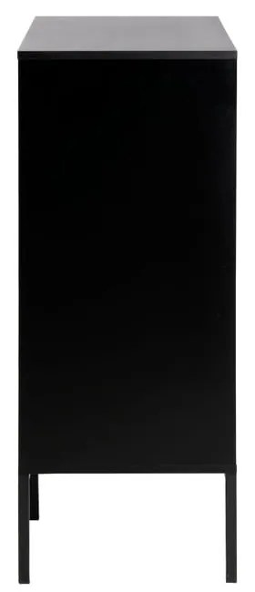 Vysoká komoda v dekore duba v čierno-prírodnej farbe 80x103 cm Seaford – Actona