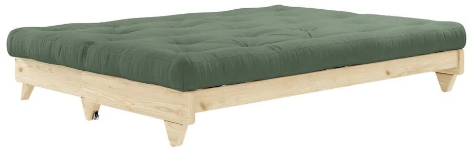Rozkladacia pohovka so zeleným poťahom Karup Design Fresh Natural/Olive Green