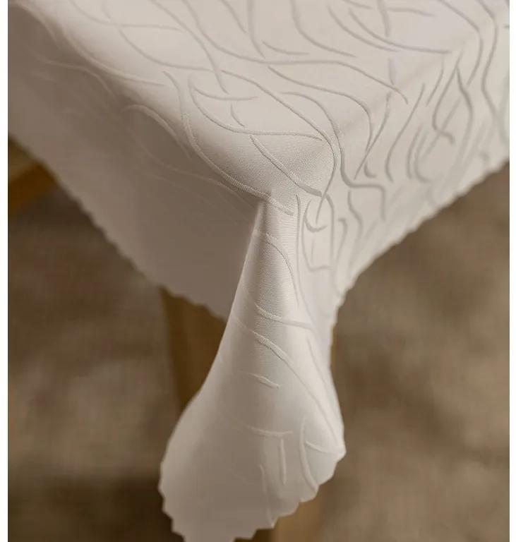 Dekorstudio Teflónovy obrus na stôl Waves - biely Rozmer obrusu (šírka x dĺžka): 140x180cm