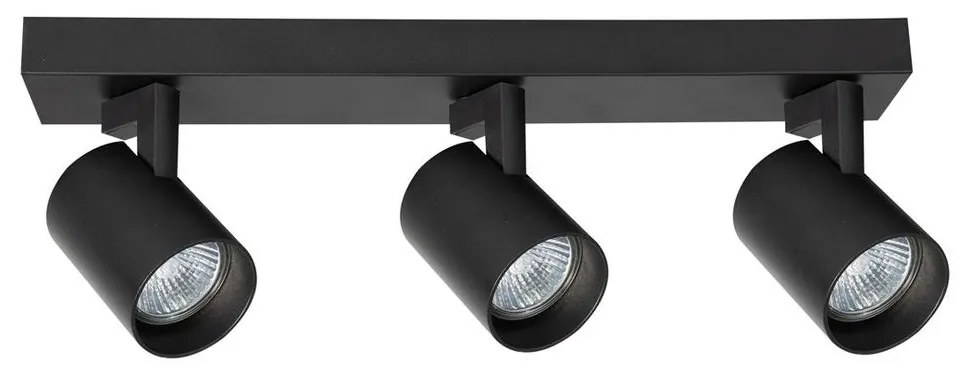 Bodové svietidlo VOLF 3xGU10/10W/230V čierna