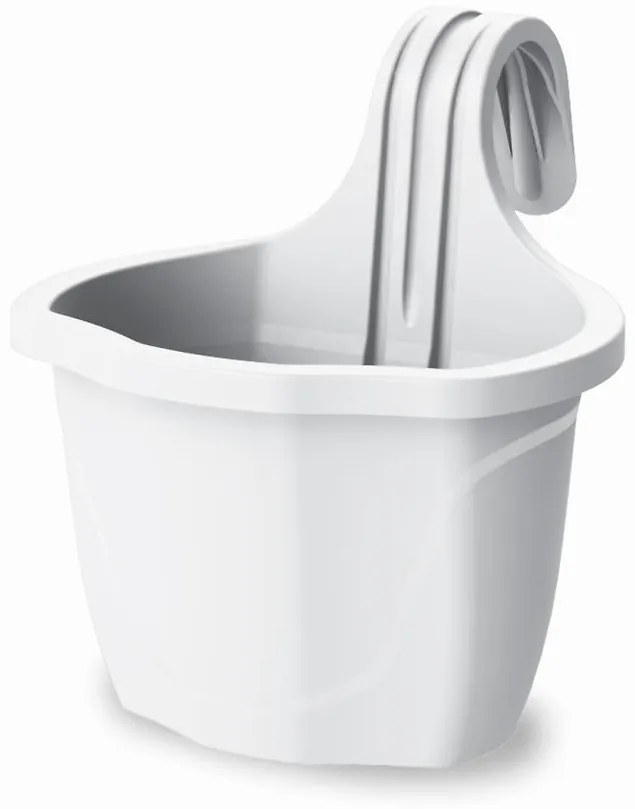 Kvetináč Nizza Balcony S 23x18x24,5h 3lt Biely Nbw-23