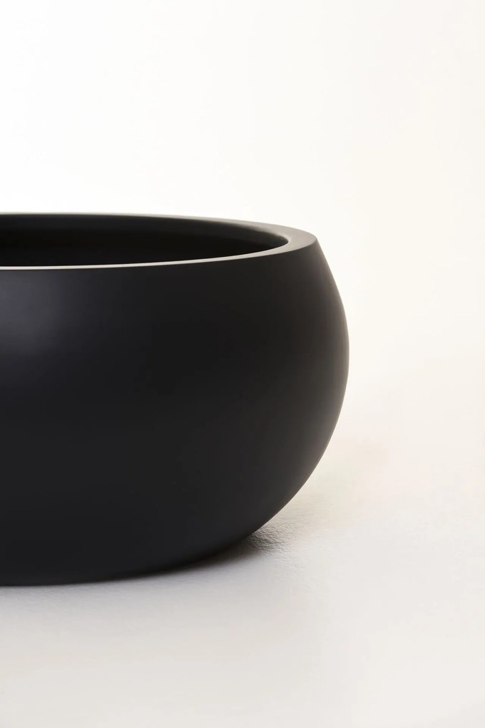 Miska na rastliny MORINO, sklolaminát, výška 21 cm, antracit