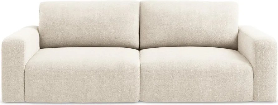 Krémová ženilková rozkladacia/s úložným priestorom pohovka 252 cm Kona – Makamii