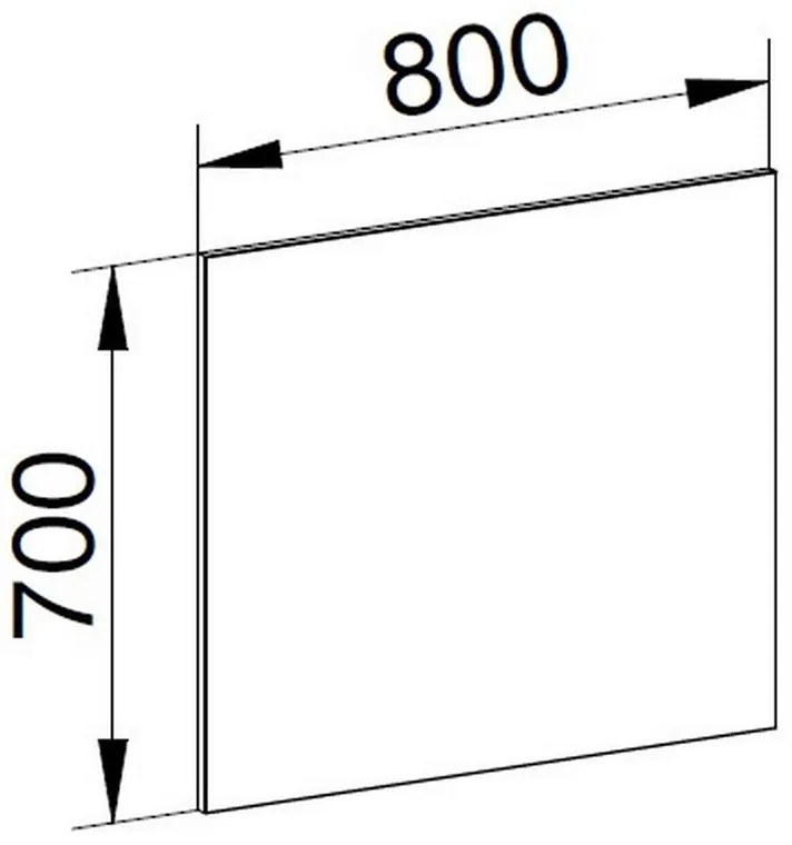 Mereo Mereo, Zrkadlo 800x700x20 mm, MER-CN693