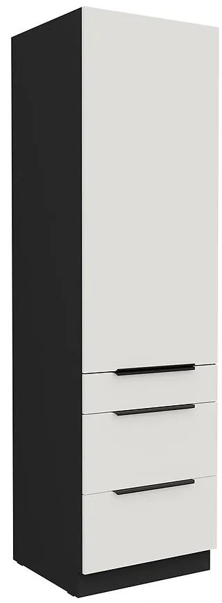 Kuchynská skrinka Aria-Wh/Bl Anti Fingerprint 60dks-210 1f 3s