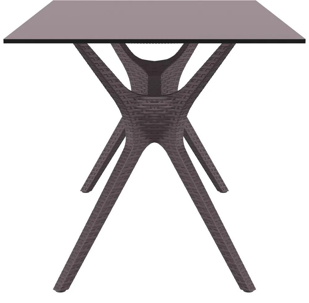 Siesta Exclusive Záhradný stôl Ibiza 140 Hnedý