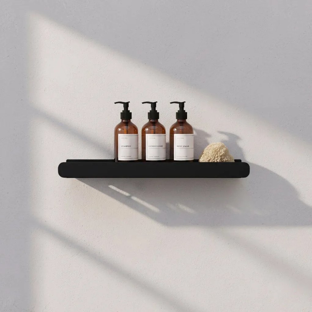 Rea Rea, kúpeľňová polica 60cm, SF03, čierna matná, REA-06008