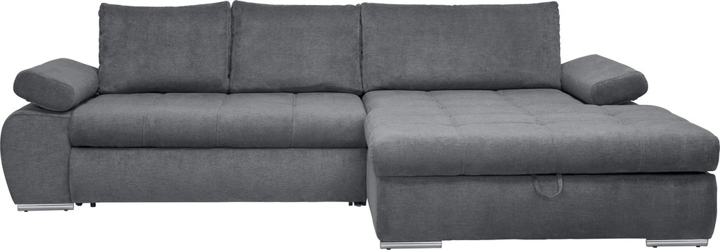 XXXLutz ROHOVÁ SEDAČKA, textil, sivá Carryhome - Sedačky - 002300011401