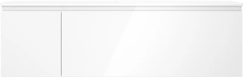 Mexen Orio, kúpeľňová skrinka 160 cm s pravým umývadlom Otis, 1S, 1D, biela lesklá, 91A13-16047-3-BBFF00-W18P00