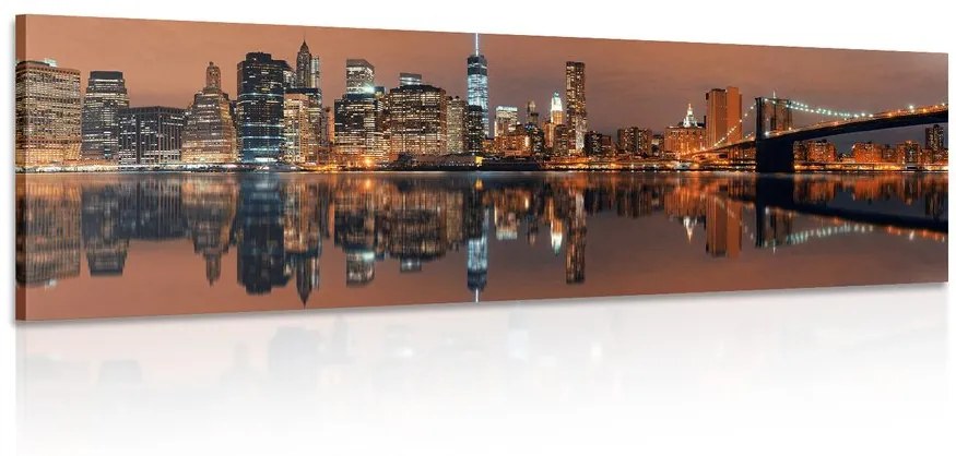 Obraz odraz Manhattanu vo vode Varianta: 120x40