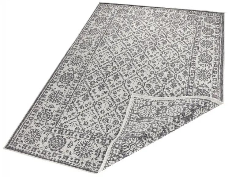 NORTHRUGS - Hanse Home koberce Kusový koberec Twin-Wendeteppiche 103116 grau creme – na von aj na doma - 160x230 cm