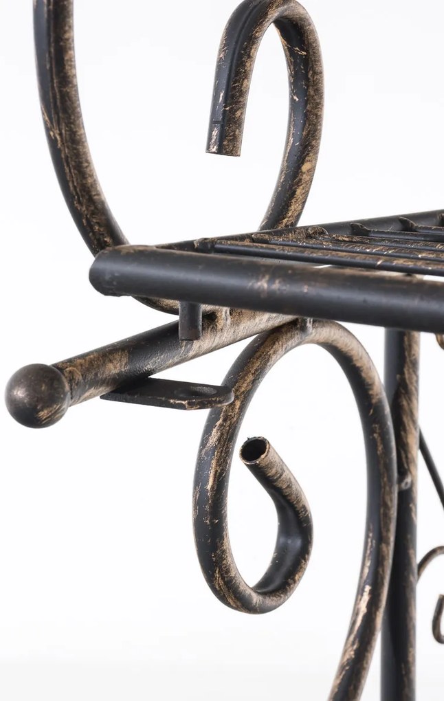 Kovová polica regál Anja - Bronzová