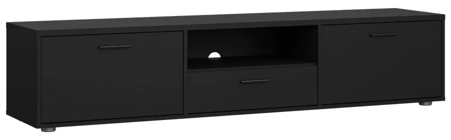 Čierny TV stolík 177x38 cm Media – Tvilum