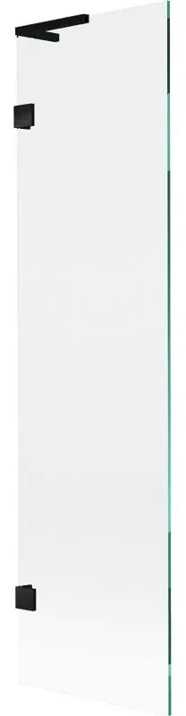 Mexen, Mexen Lunar L 1-krídlová vaňová zástena 50 x 150 cm, transparentná, čierna - 897L-050-000-70-00