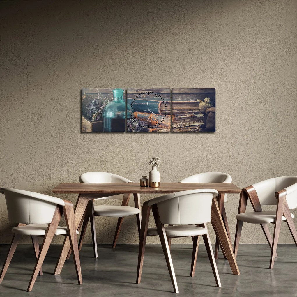 Obraz - Stolík apatykárky (s hodinami) (90x30 cm)