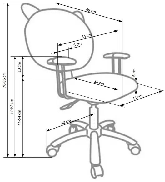 Kancelárska stolička CAT ružová