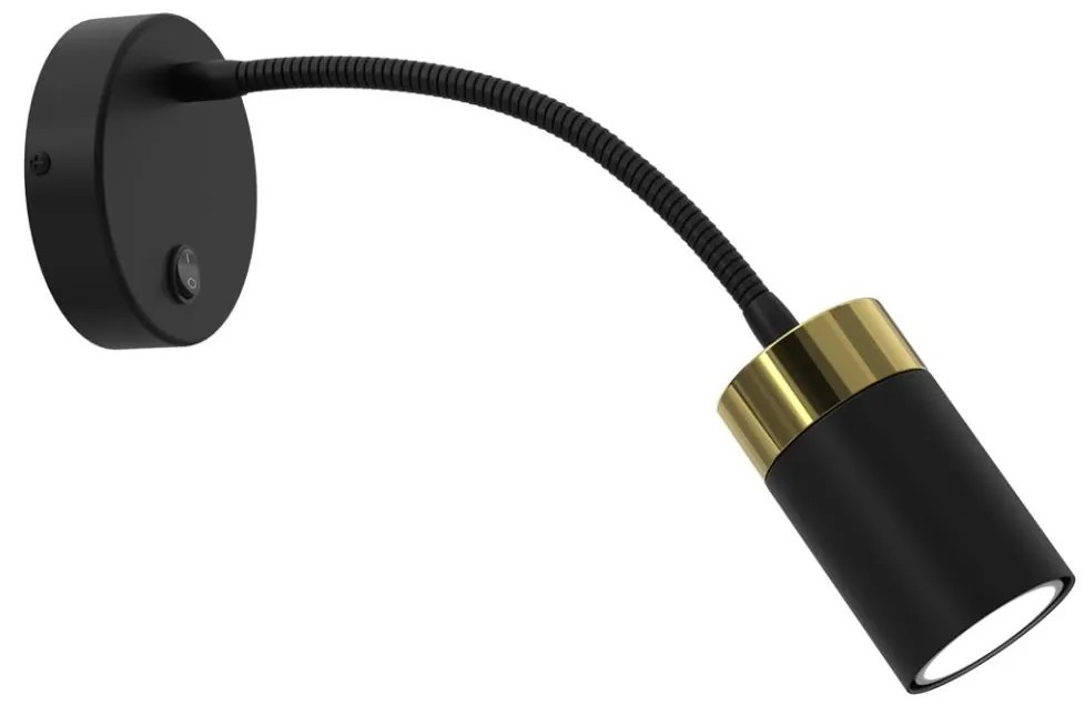 Flexibilná lampička JOKER 1xGU10/8W/230V čierna/zlatá