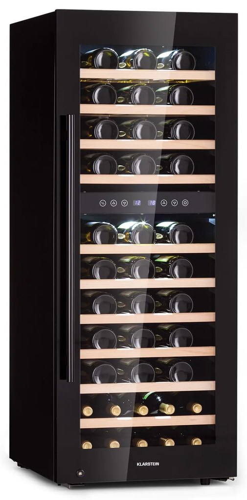Klarstein Barossa 73 Uno, vinotéka, 192 l, 2 zóny, 73 fliaš, dotykový displej