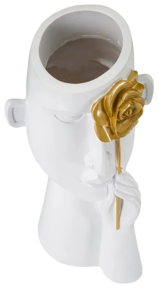 Biela váza z polyresínu 27 cm Fiore – Mauro Ferretti