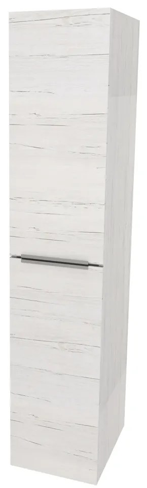 Mereo, Mereo Mailo, kúpeľňová skrinka vysoká 170 cm, chróm madlo, Multidecor, Pino Aurélio, MER-CN594LPPINO