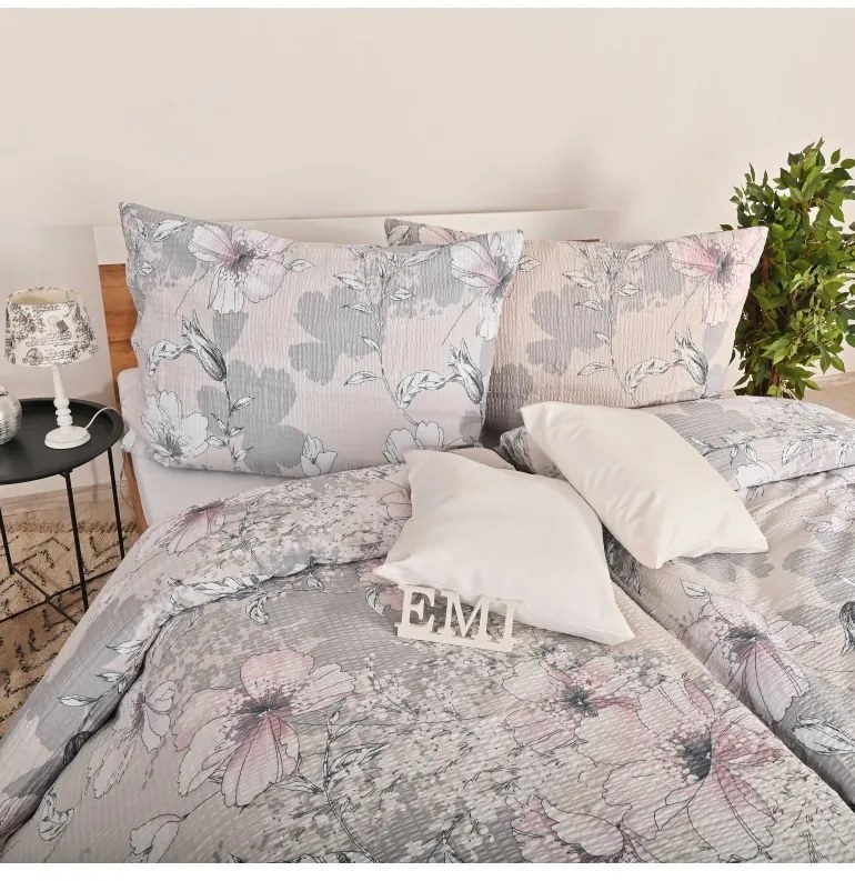 Obliečky krepové Isadora ružové EMI, Štandardný set jednolôžko obsahuje 1x 140x200 + 1x 70x90