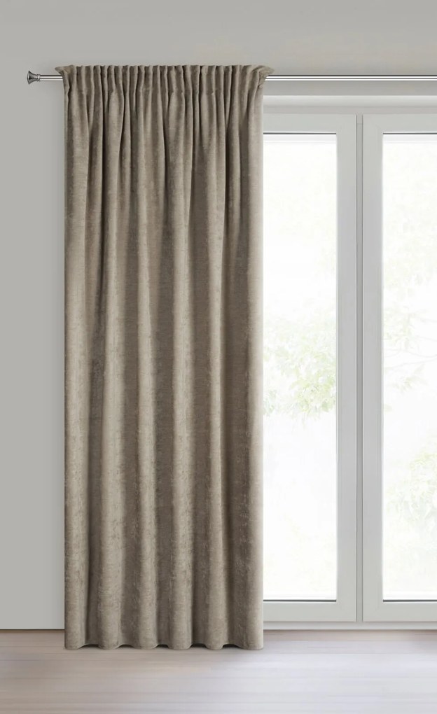 ZÁVES NA PÁSKE VANI 140X270 CM BÉŽOVÁ