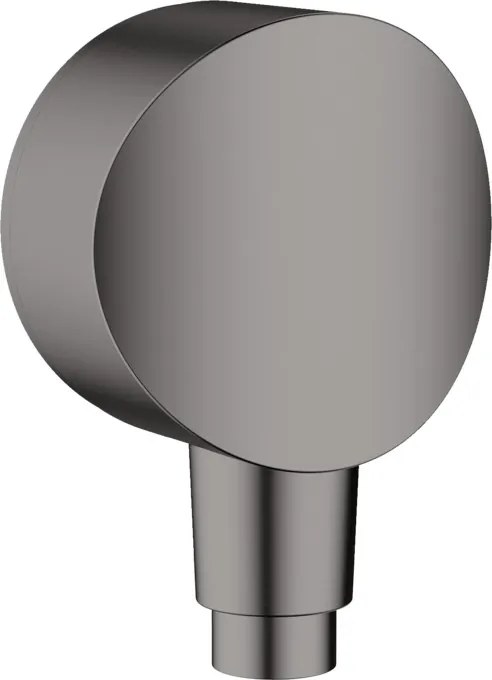 Hansgrohe FixFit S, nástenné kolienko so spätným ventilom, kartáčovaný čierny chróm, HAN-26453340