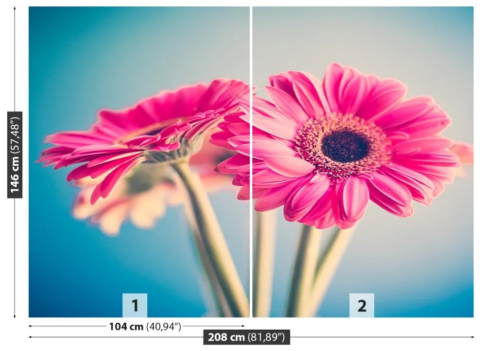 Fototapeta Vliesová Ružové kvety 104x70 cm
