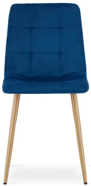 Set dvoch jedálenských stoličiek KARA zamatové, granátové / hnedé nohy (2 ks)