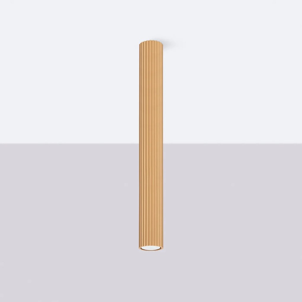 Stropné svietidlo Karbon, 1x zlaté kovové tienidlo, (60 cm)