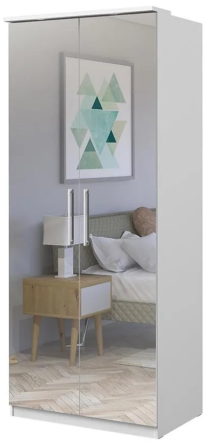 Skriňa Optima 2d zrkadlo 58 biela