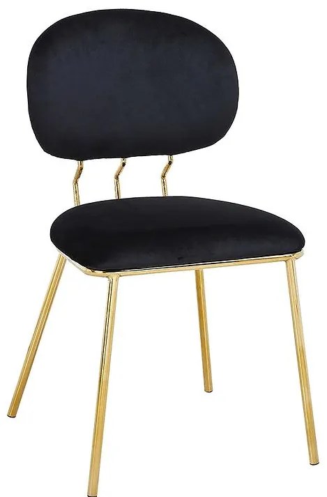 Stolička Glow 80362 čierna/zlatá