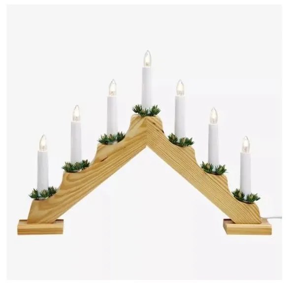 Markslöjd 704643 - Vianočný svietnik OLA 7xE10/3W/230V hnedá