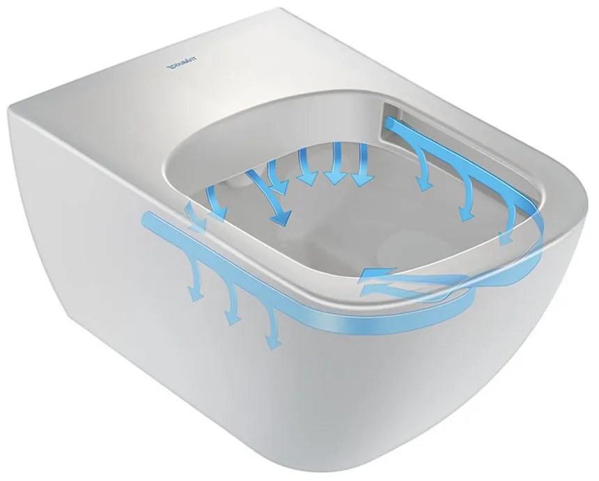 DURAVIT Happy D.2 závesné WC Rimless s hlbokým splachovaním, 365 x 620 mm, biela, s povrchom WonderGliss, 25500900001