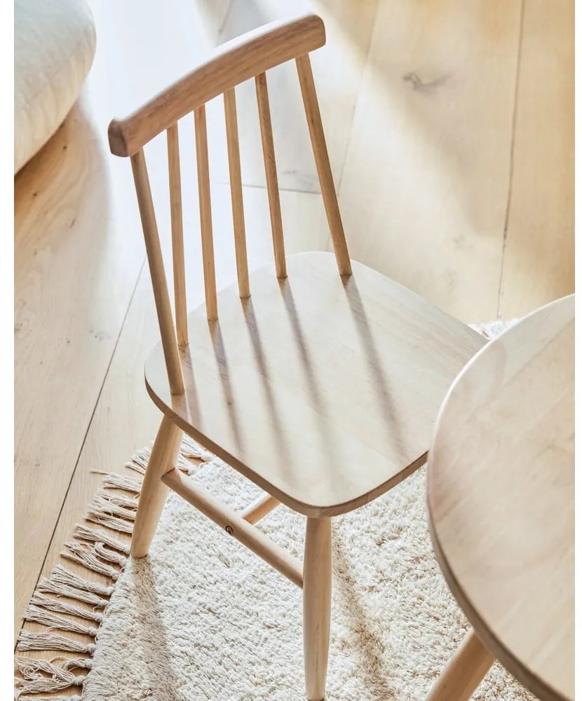 Detský stôl z kaučukového dreva Kave Home Dilcia, ø 55 cm