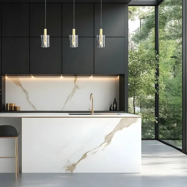 Luster na lanku ARCADIA 1xE27/60W/230V pr. 13 cm zlatá/dymová