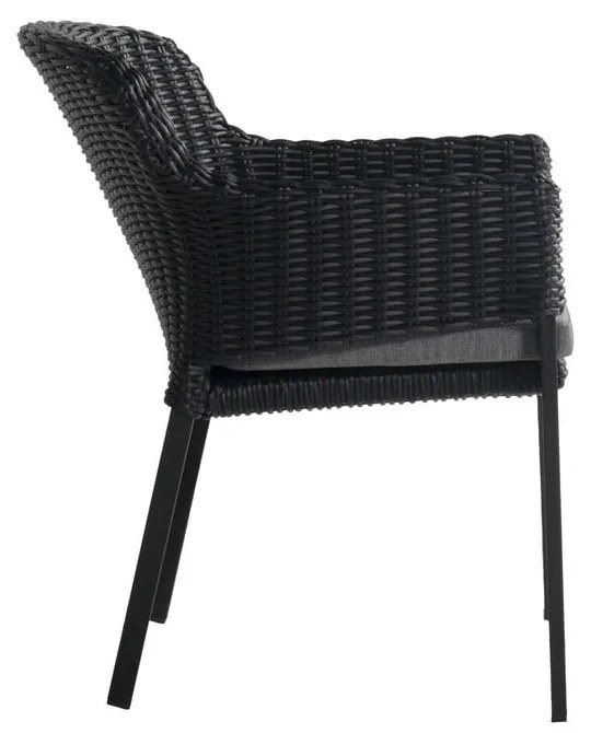Čierna plastová záhradná stolička Cairo – Hartman