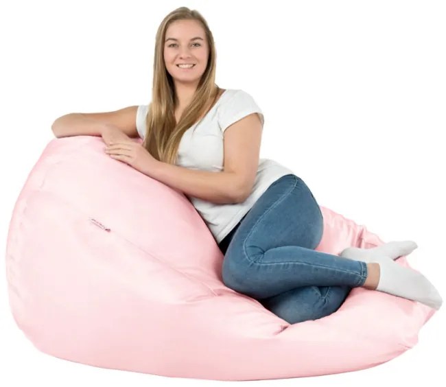 Sedací vak SAKO metalic ružový ekokoža