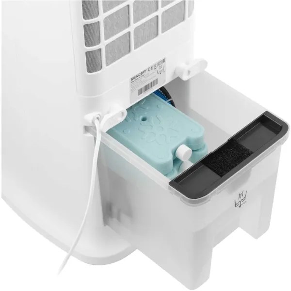 Sencor- Inteligentný mobilný ochladzovač vzduchu 60W/230V Wi-Fi biela + diaľkové ovládanie