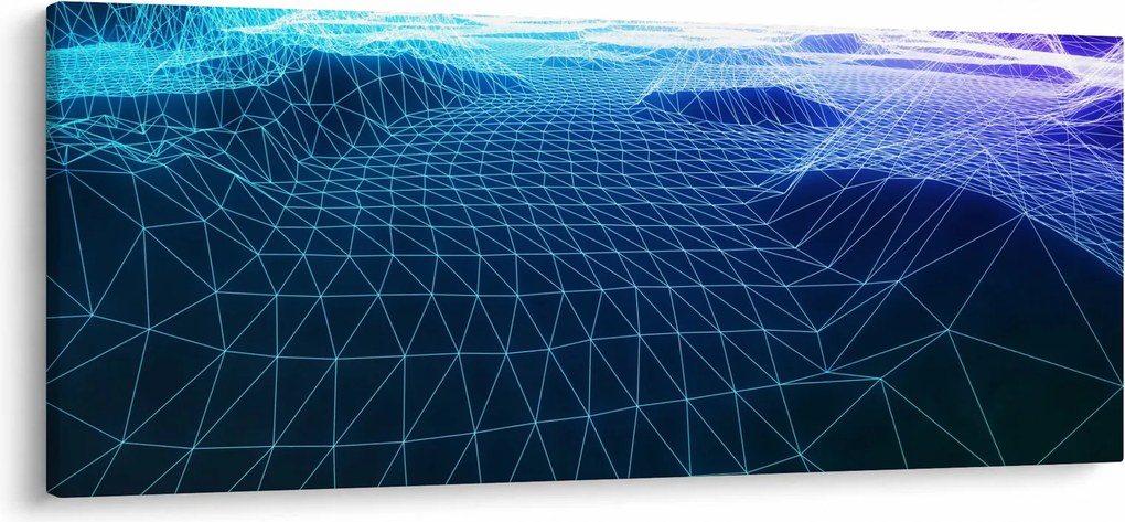 Obraz - Hory v počítačovom modeli (120x50 cm)